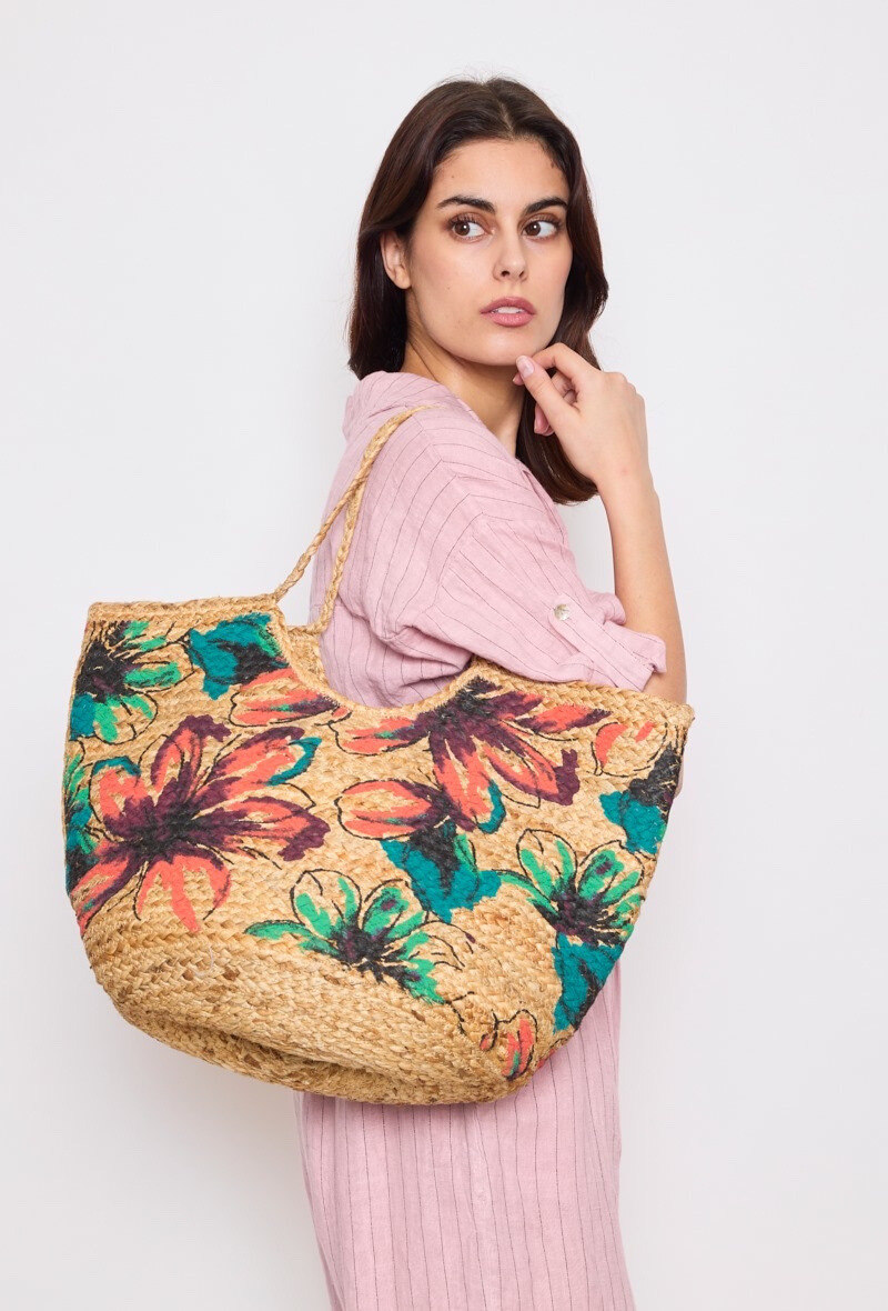 Grossiste ASTRA Maroquinerie - Sac en jute imprimé