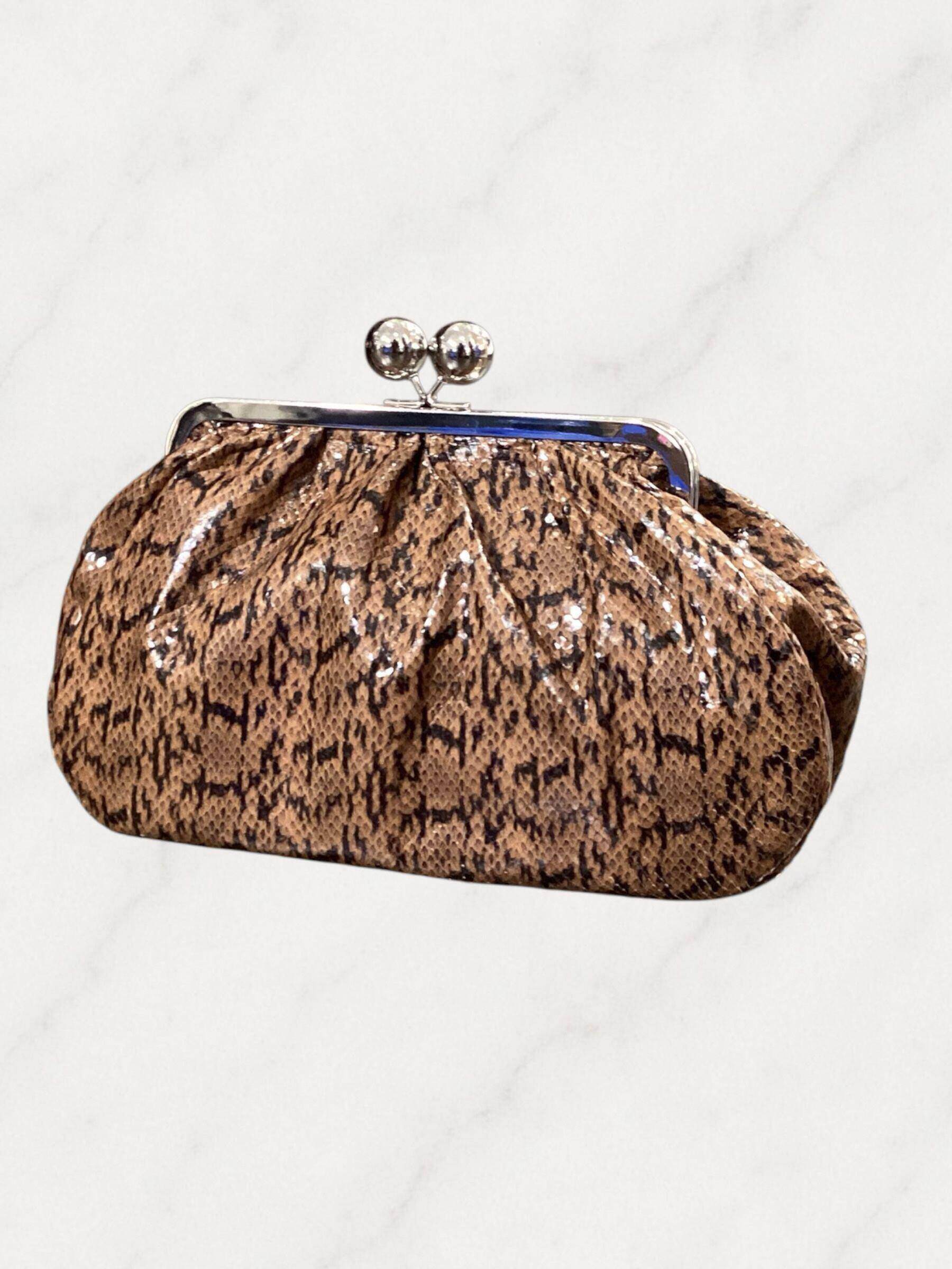 Grossista ASTRA Maroquinerie - Pochette a Tracolla in Pelle Stampa Serpente