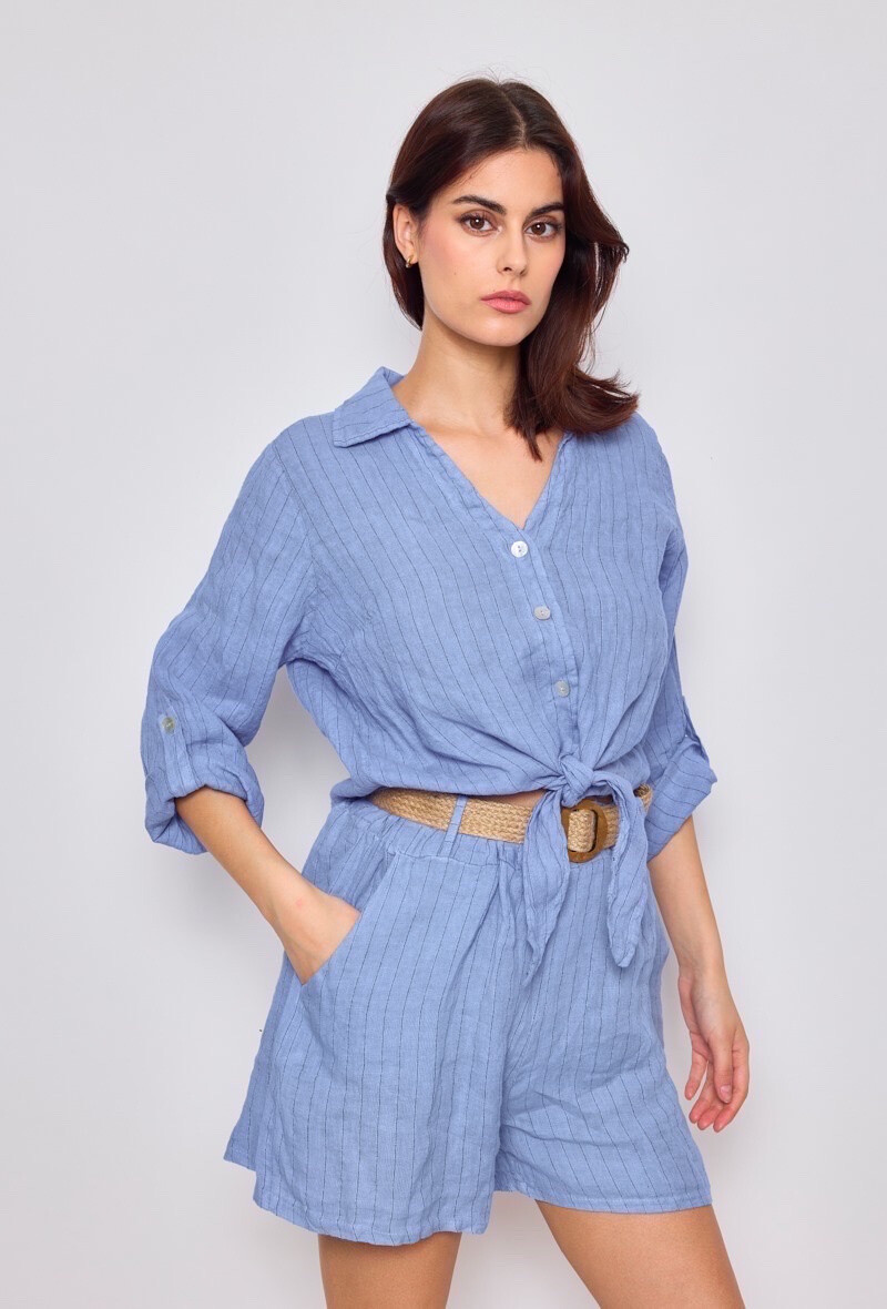Wholesaler Astra - Linen shirt with stripes