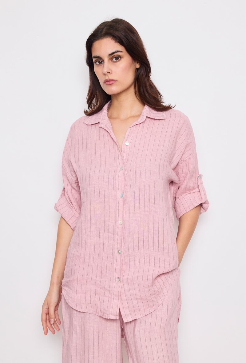 Grossiste Astra - Chemise en lin à rayures