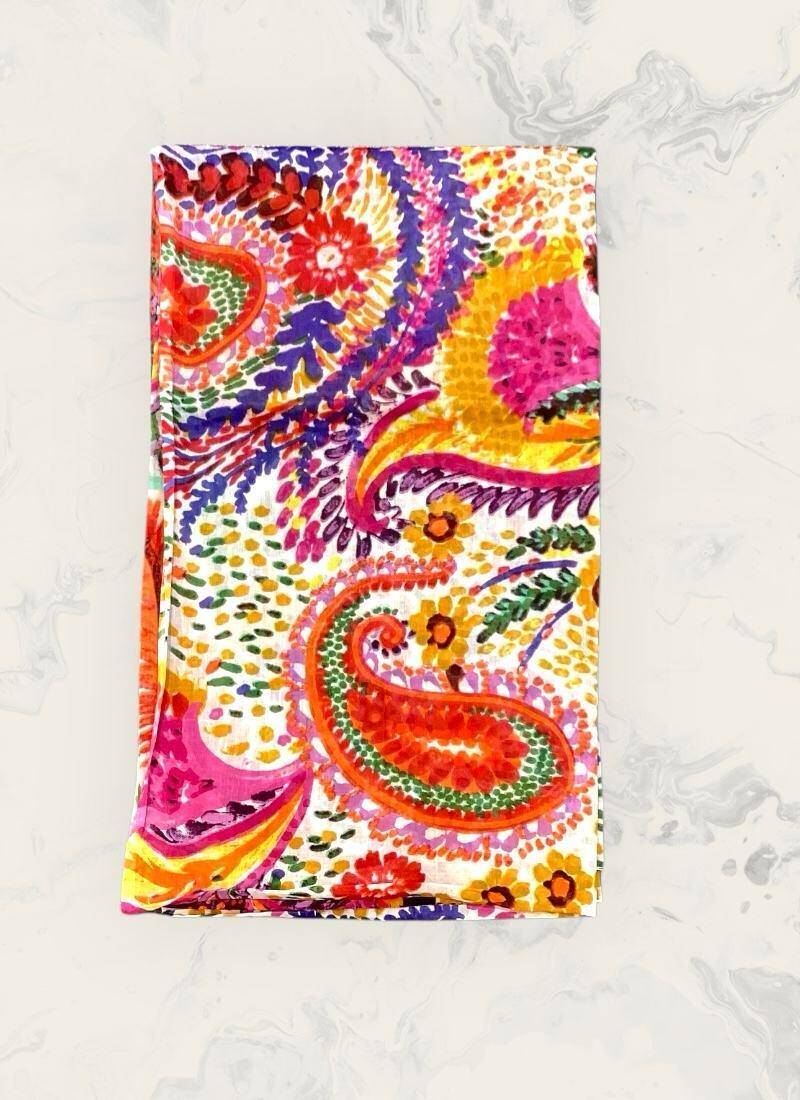 Wholesaler ASTRA Maroquinerie - Exotic floral print scarf 100% cotton