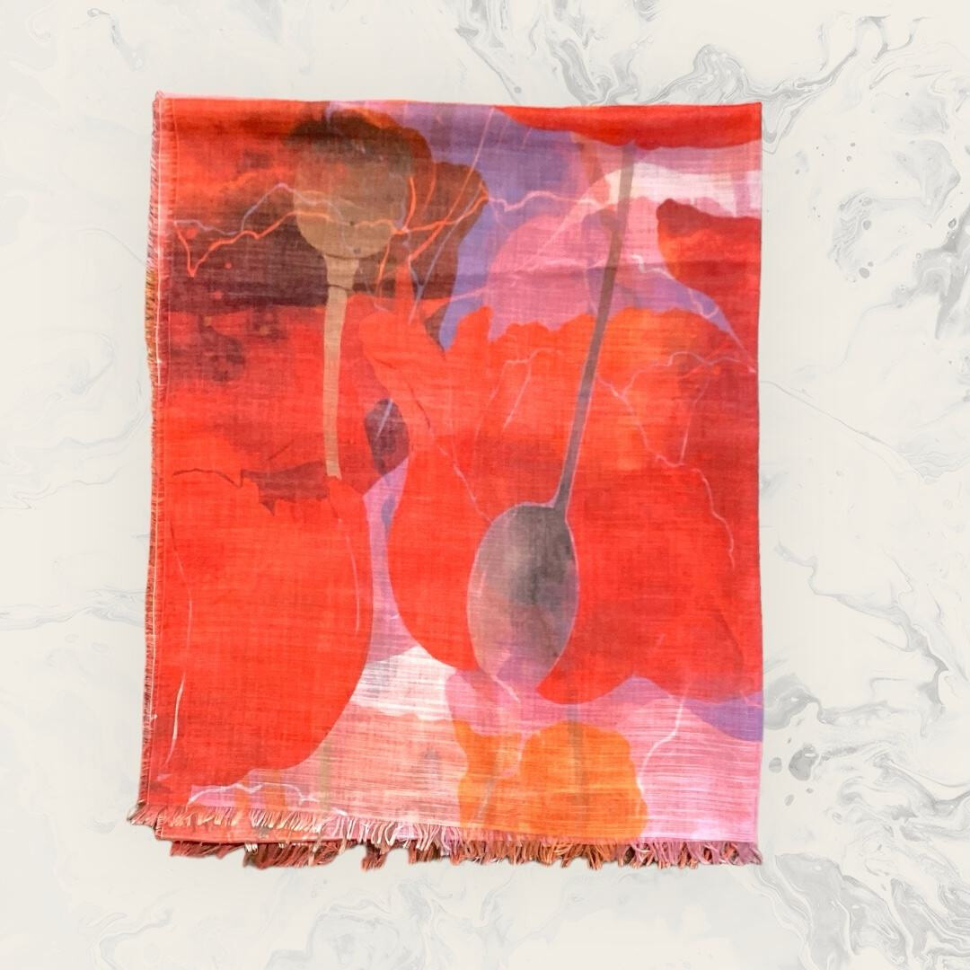 Wholesaler Astra - Scarf with floral patterns