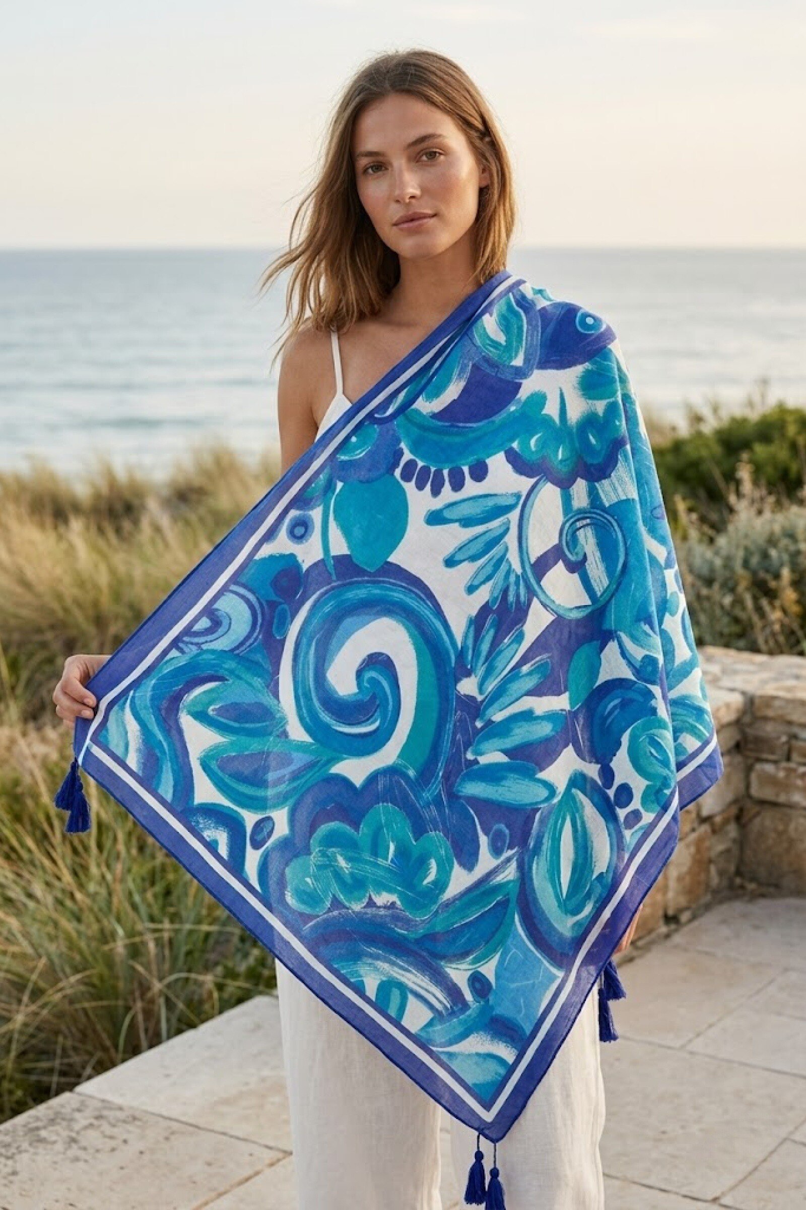 Wholesaler ASTRA Maroquinerie - Exotic Print Scarf 100% Cotton