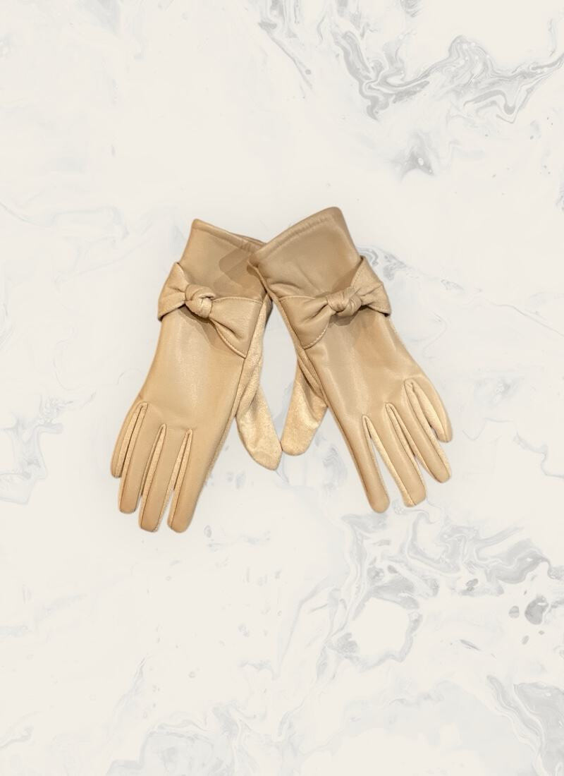 Mayorista Astra - Elegantes guantes de cuero con nudo