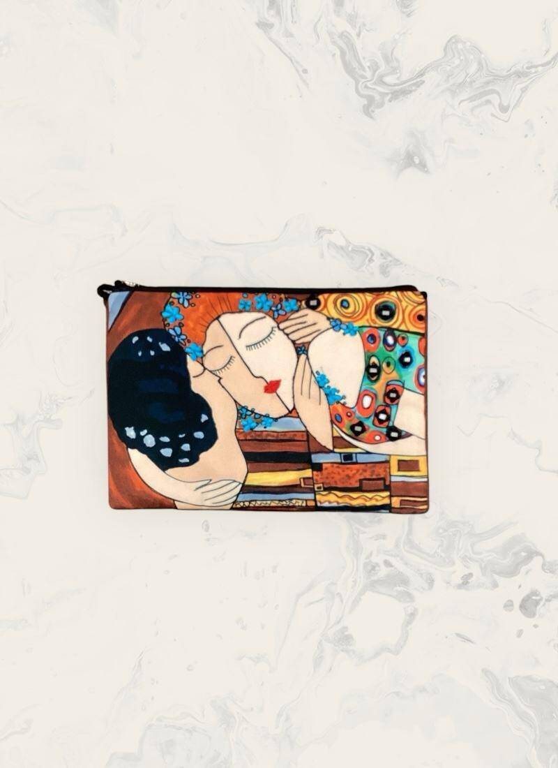 Wholesaler ASTRA Maroquinerie - Artistic print cotton pouch