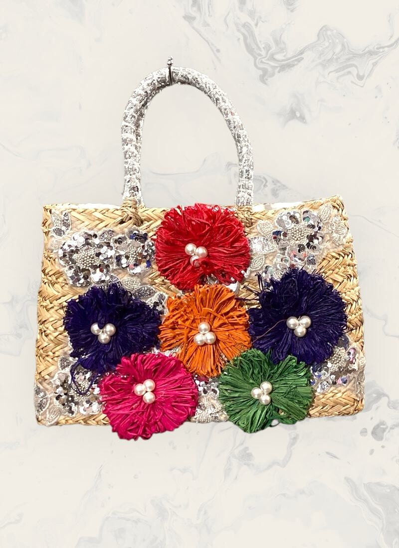 Wholesaler Astra - Braided bag with decorative flowers