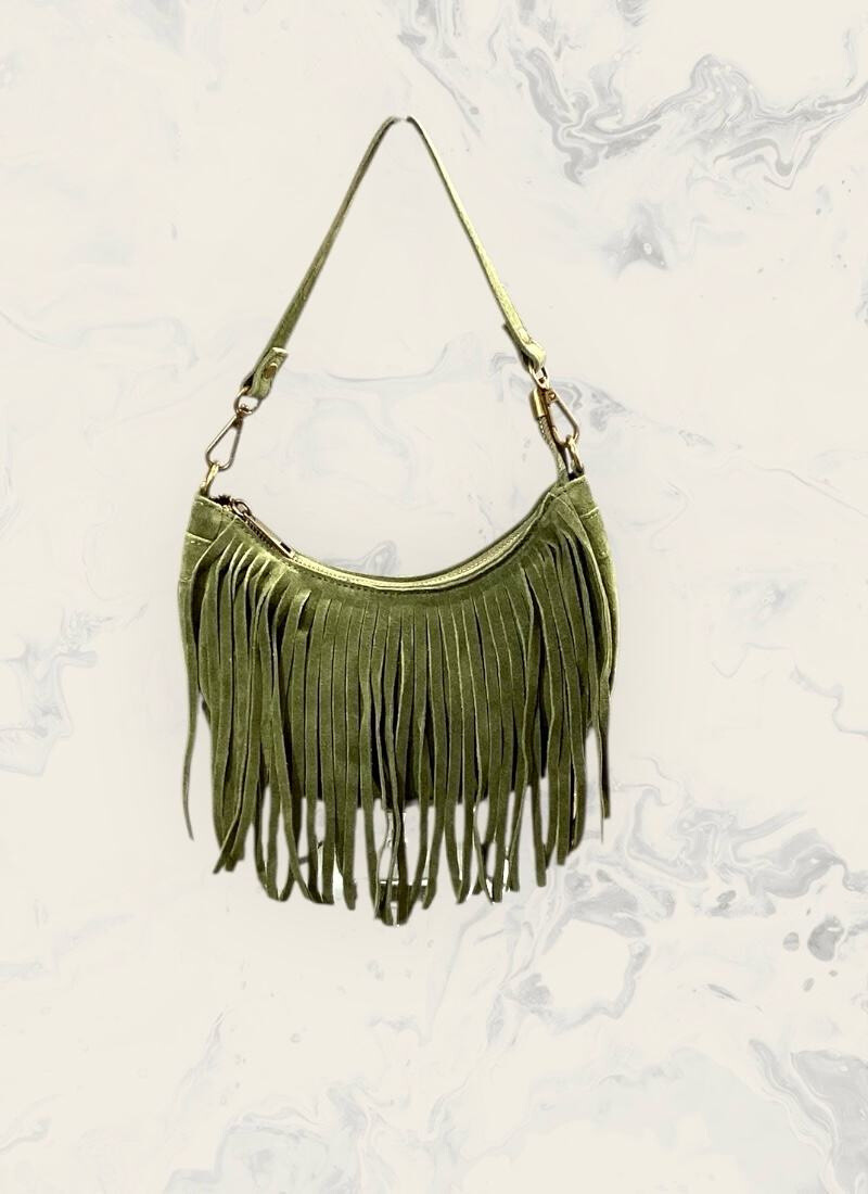Grossista Astra - Borsa con frange in pelle