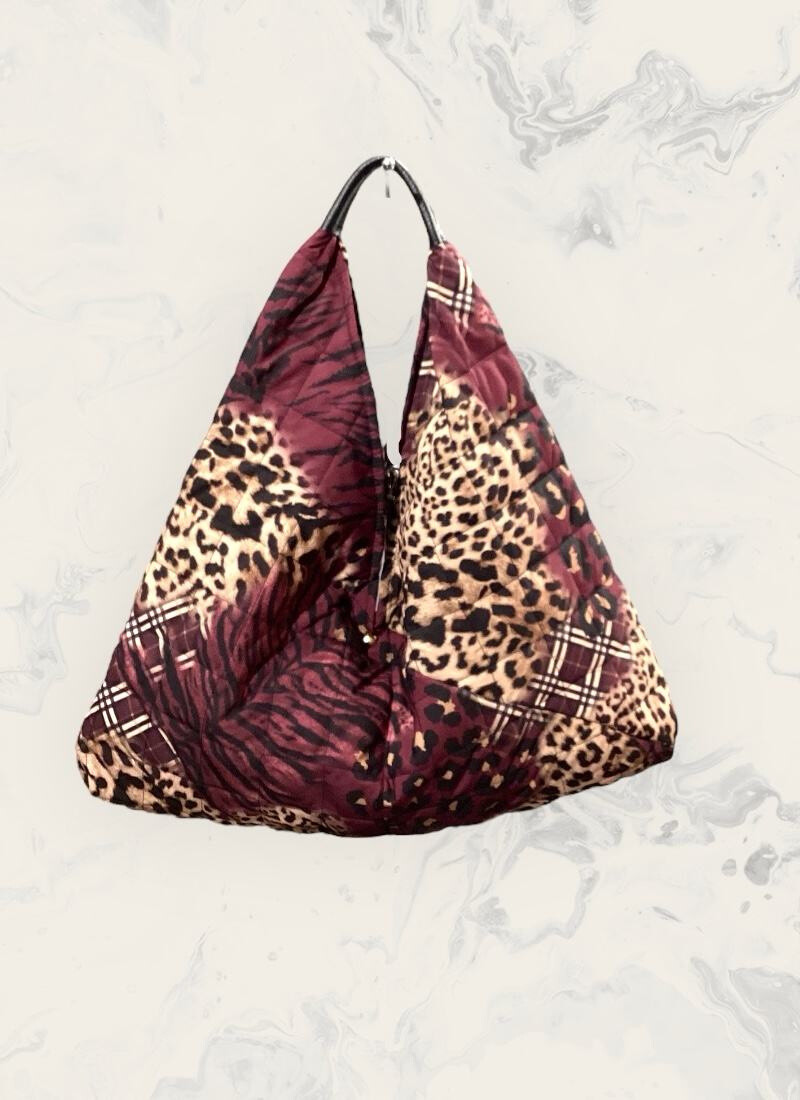 Wholesaler Astra - Leopard printed quilted shopping bag