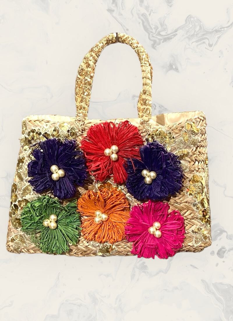Wholesaler Astra - Braided bag with decorative flowers