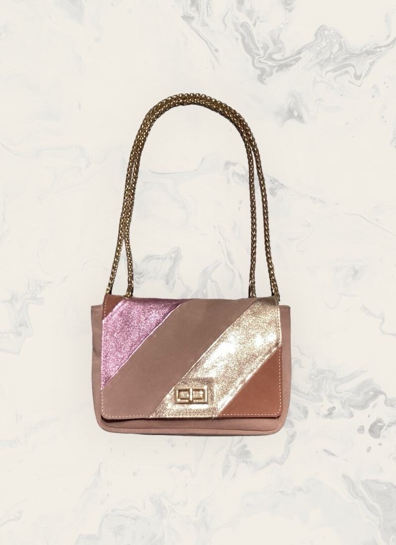 Wholesaler Astra - Glitter and suede bag