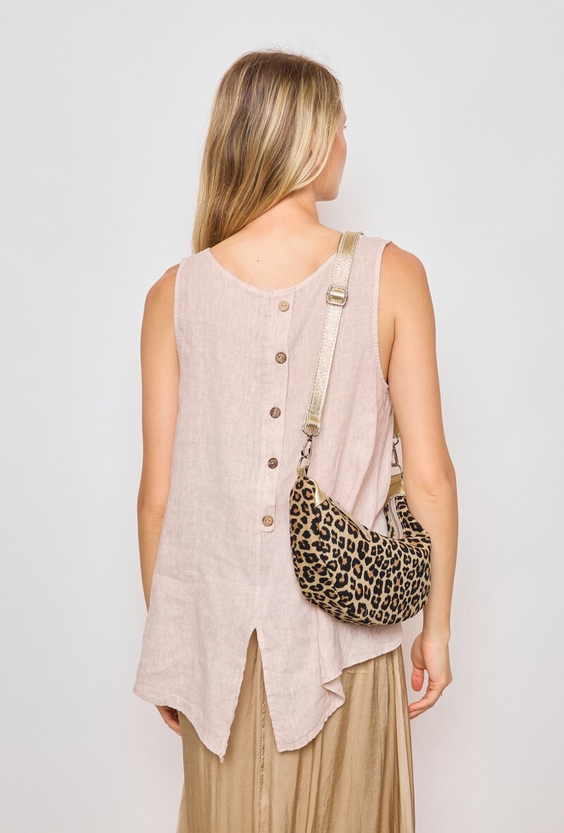Wholesaler Astra - Leopard pattern shoulder bag with adjustable golden strap