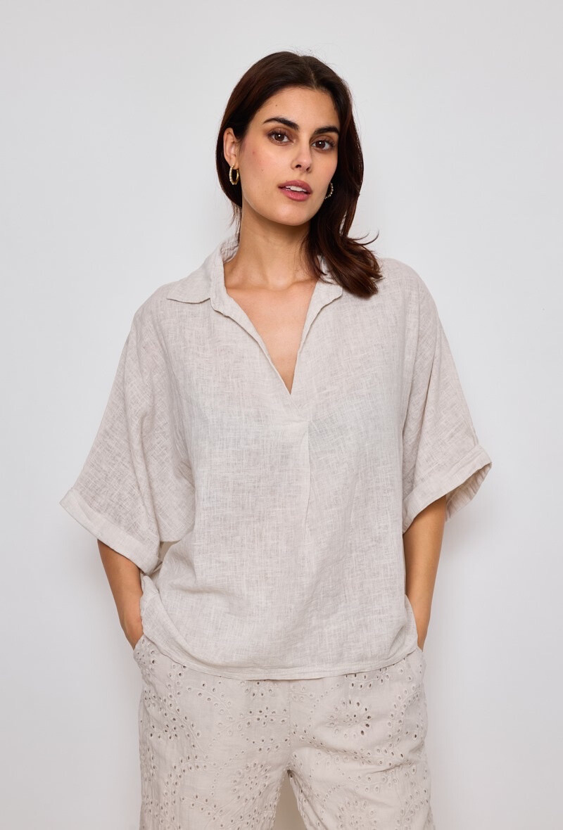 Wholesaler Astra - Chic Top Fluid in linen