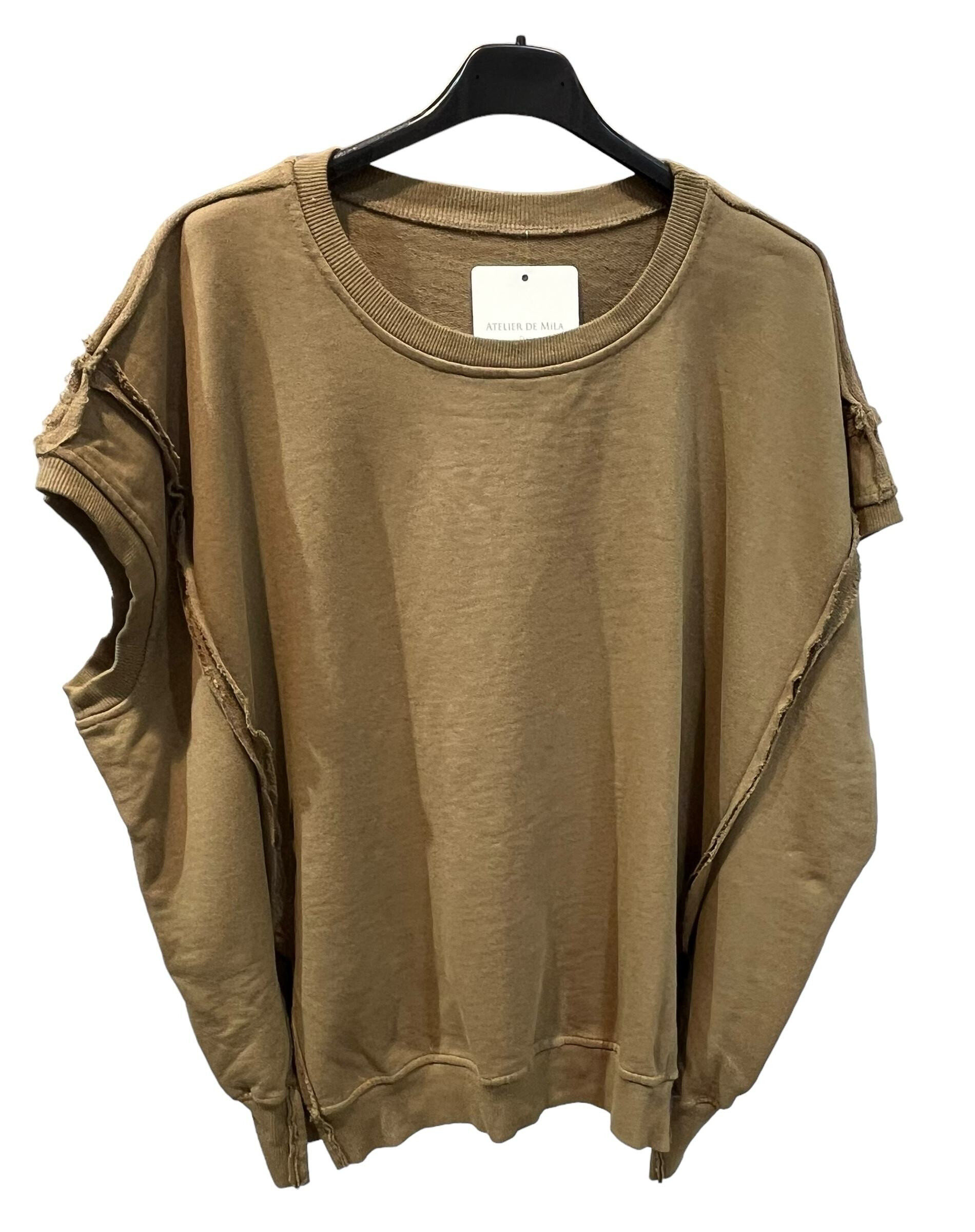 Großhändler Atelier de Mila - An den Seiten offenes Sweatshirt ohne Kapuze