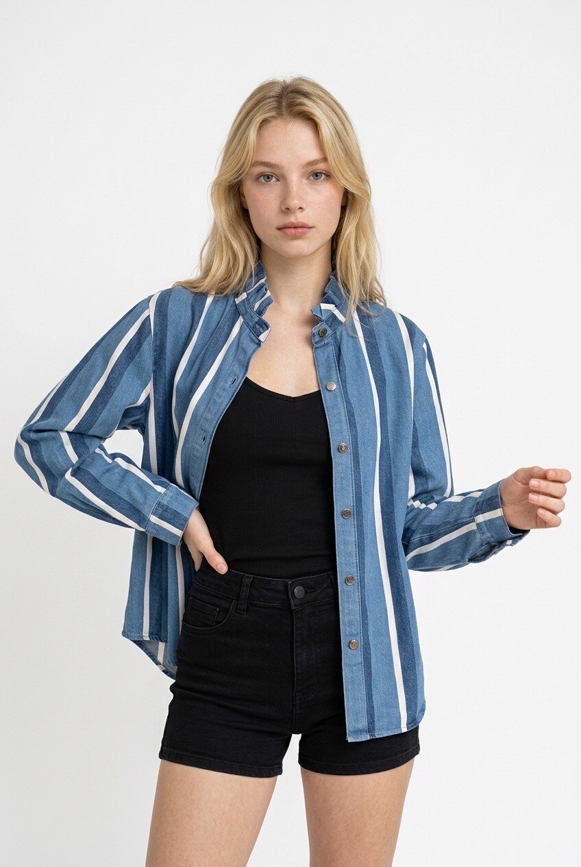 Mayorista Atelier de Mila - Chaqueta vaquera a rayas