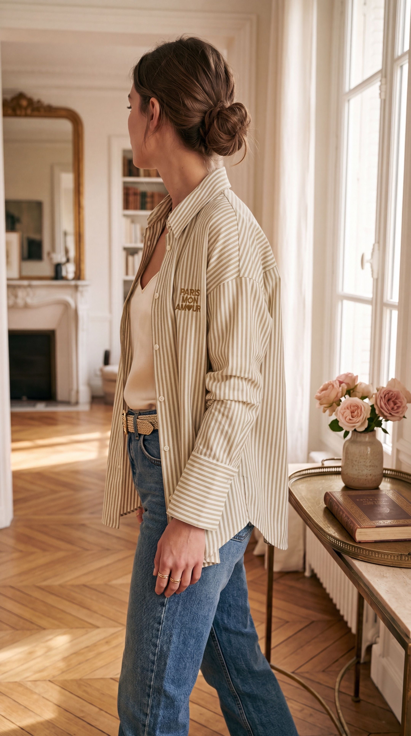 Wholesaler Atelier-evene - Paris Mon Amour Embroidered Cotton Shirt