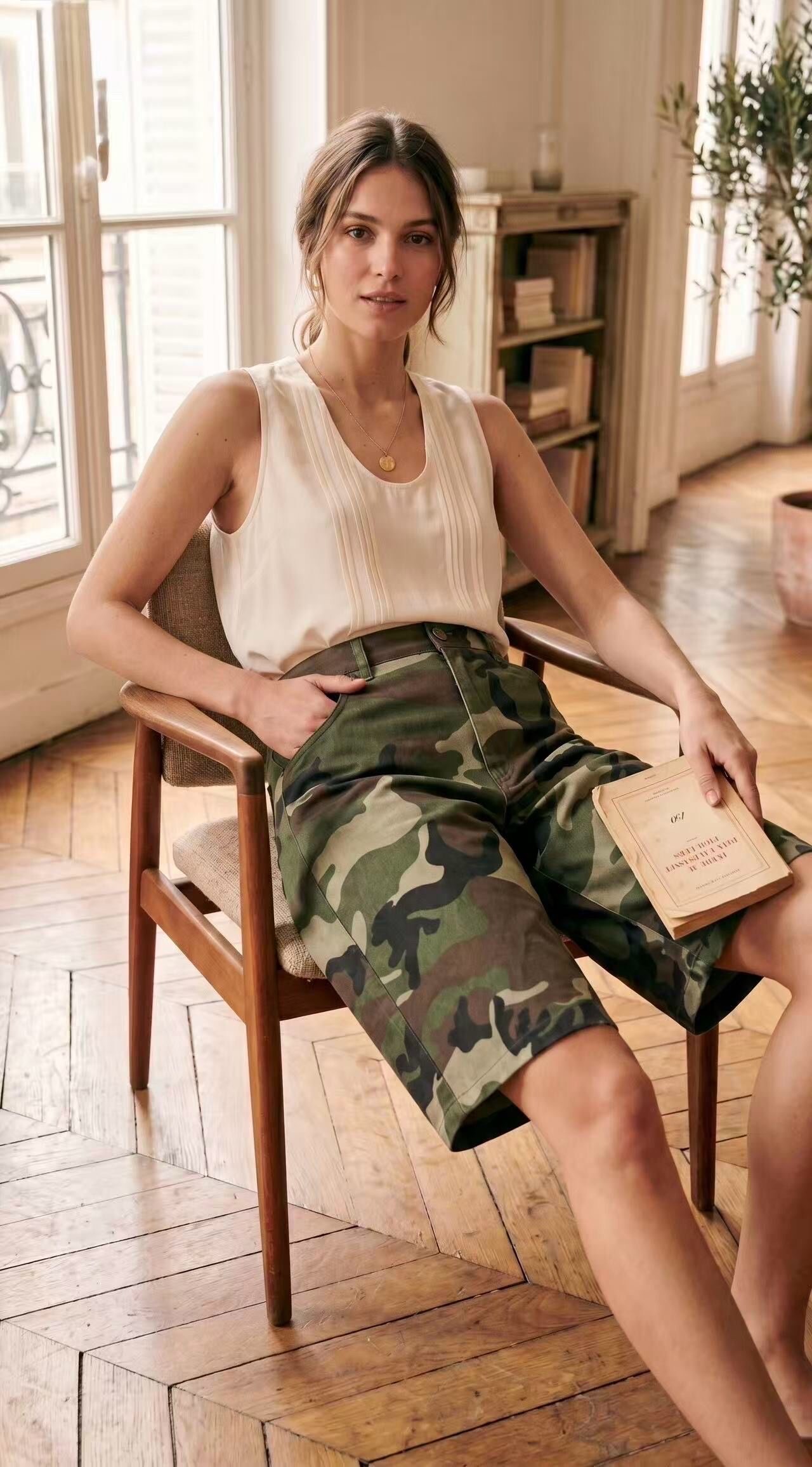 Grossista Atelier-evene - Bermuda in cotone militare