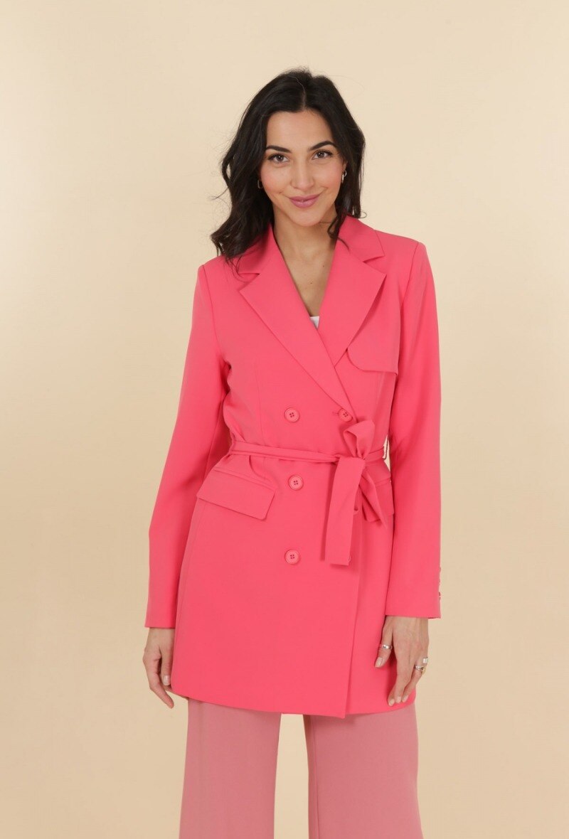Grossiste Attentif - [Timeless] Veste mi-longue à Ceinture