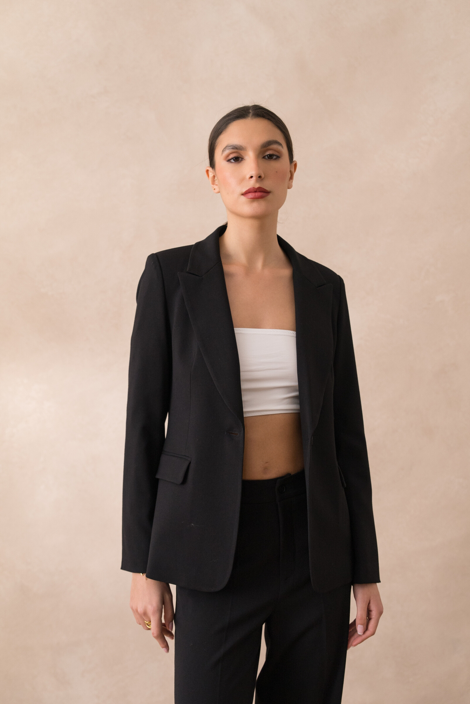 Wholesaler Attentif - [Heather] Adjusted cut tailor jacket