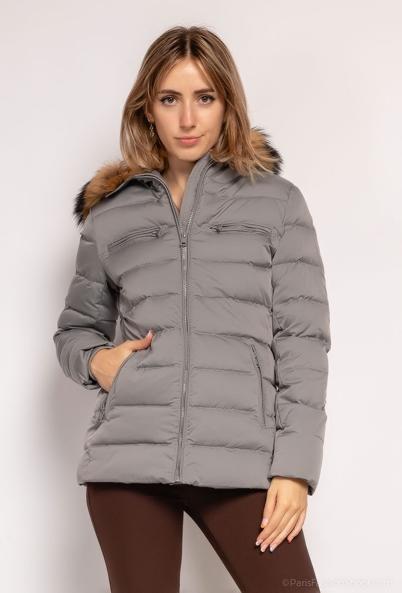 Grossiste Attentif - Parka Matelassée Véritable Fourrure