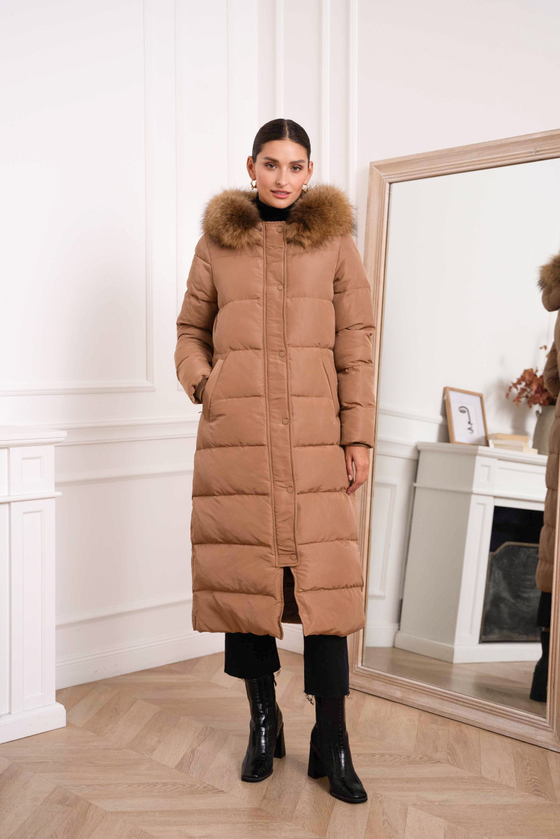 Grossiste Attentif - Parka longue matelassée véritable fourrure