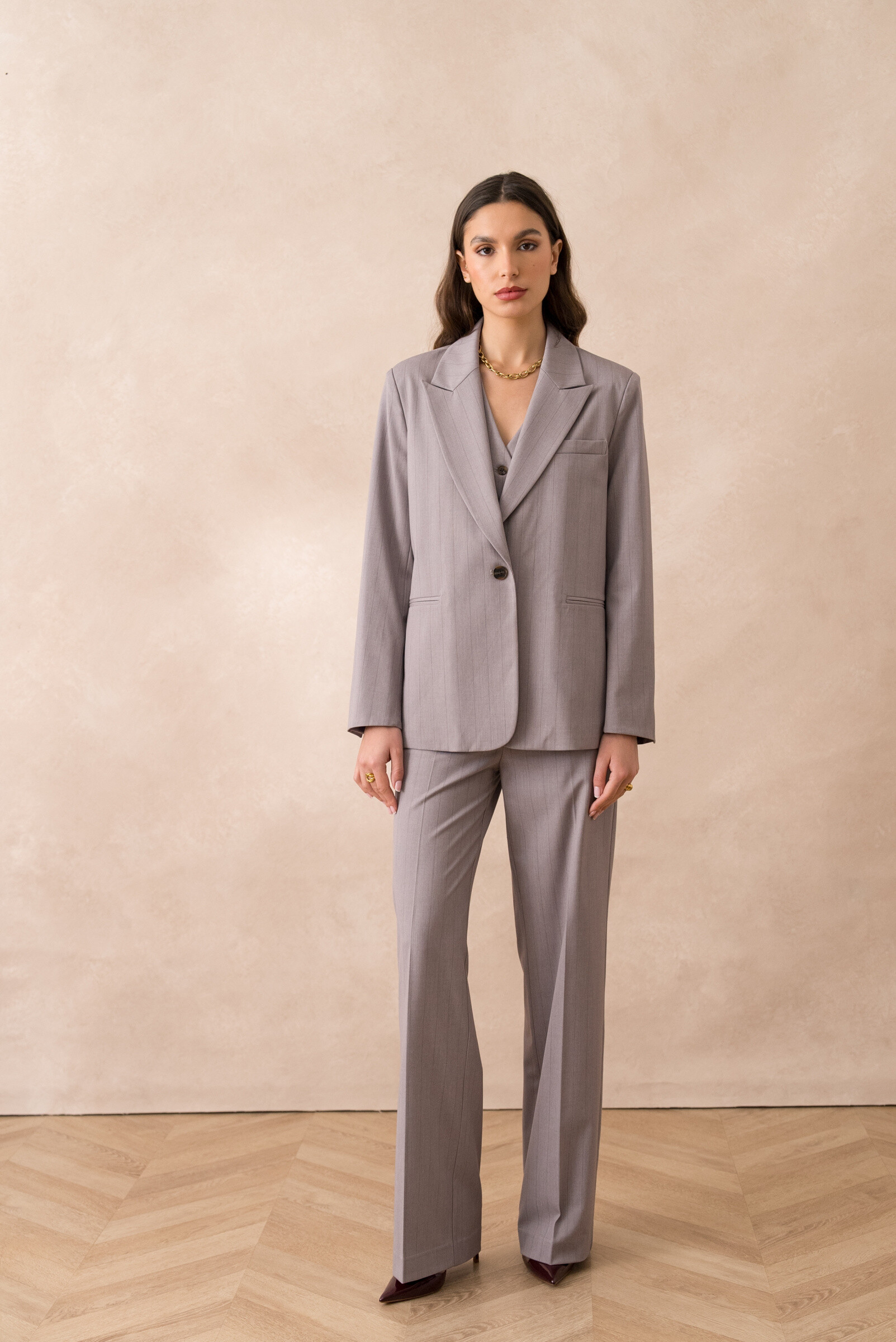 Großhändler Attentif - [Harmonia] 3 -Stück -Schneider -Set -Jacke, Weste, gestreifte Hosen