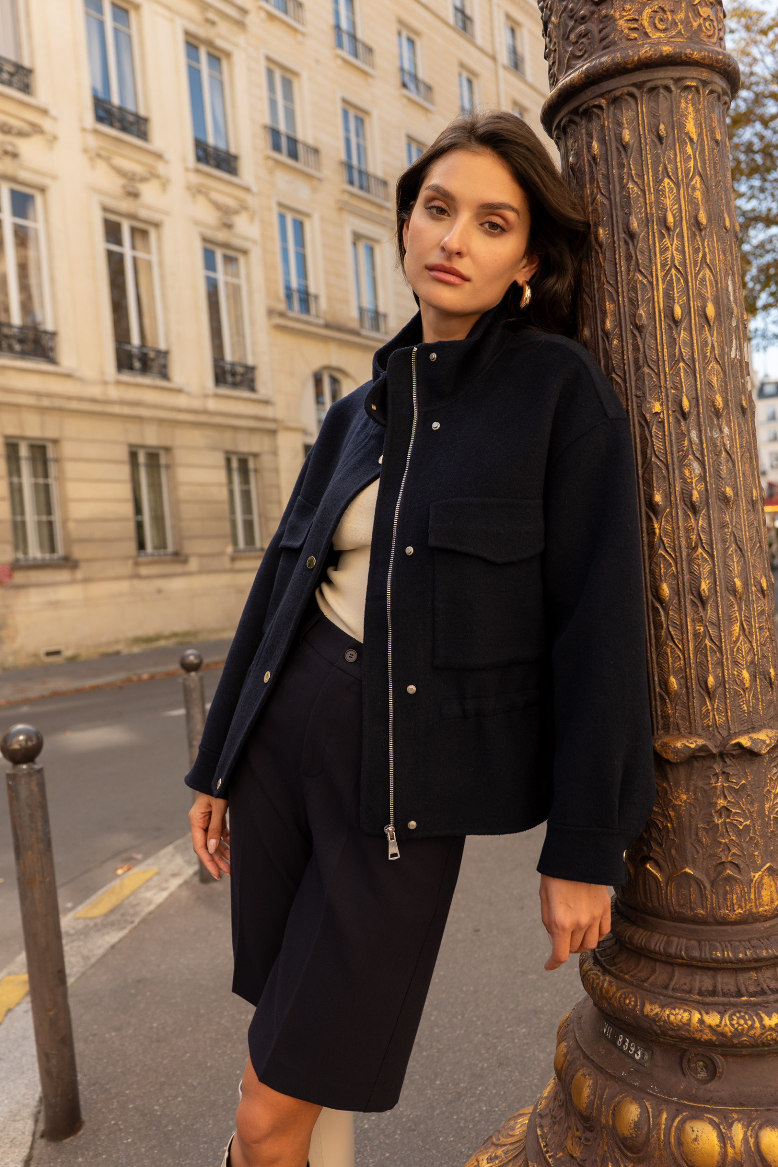 Grossiste Attentif - Manteau élastiqué fabrication main en laine mélangée