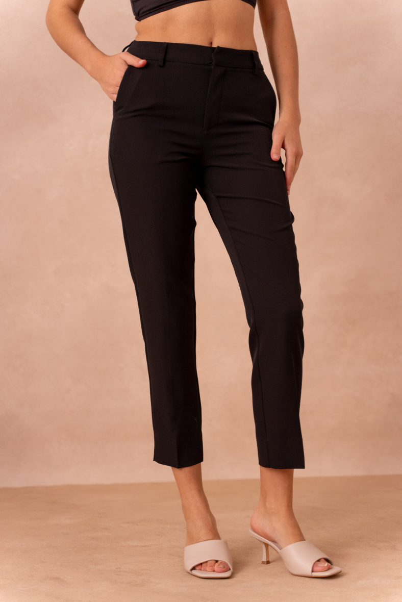 Grossiste Attentif - [Timeless] Pantalon 7/8ème cigarette taille haute