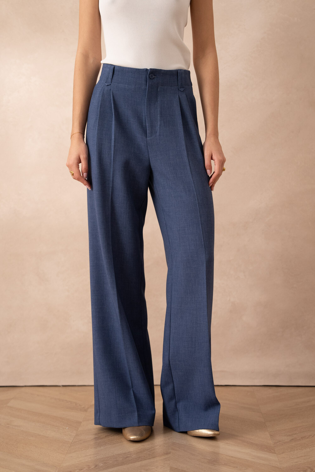 Wholesaler Attentif - Large Fluid cutting pants high waist with pliers