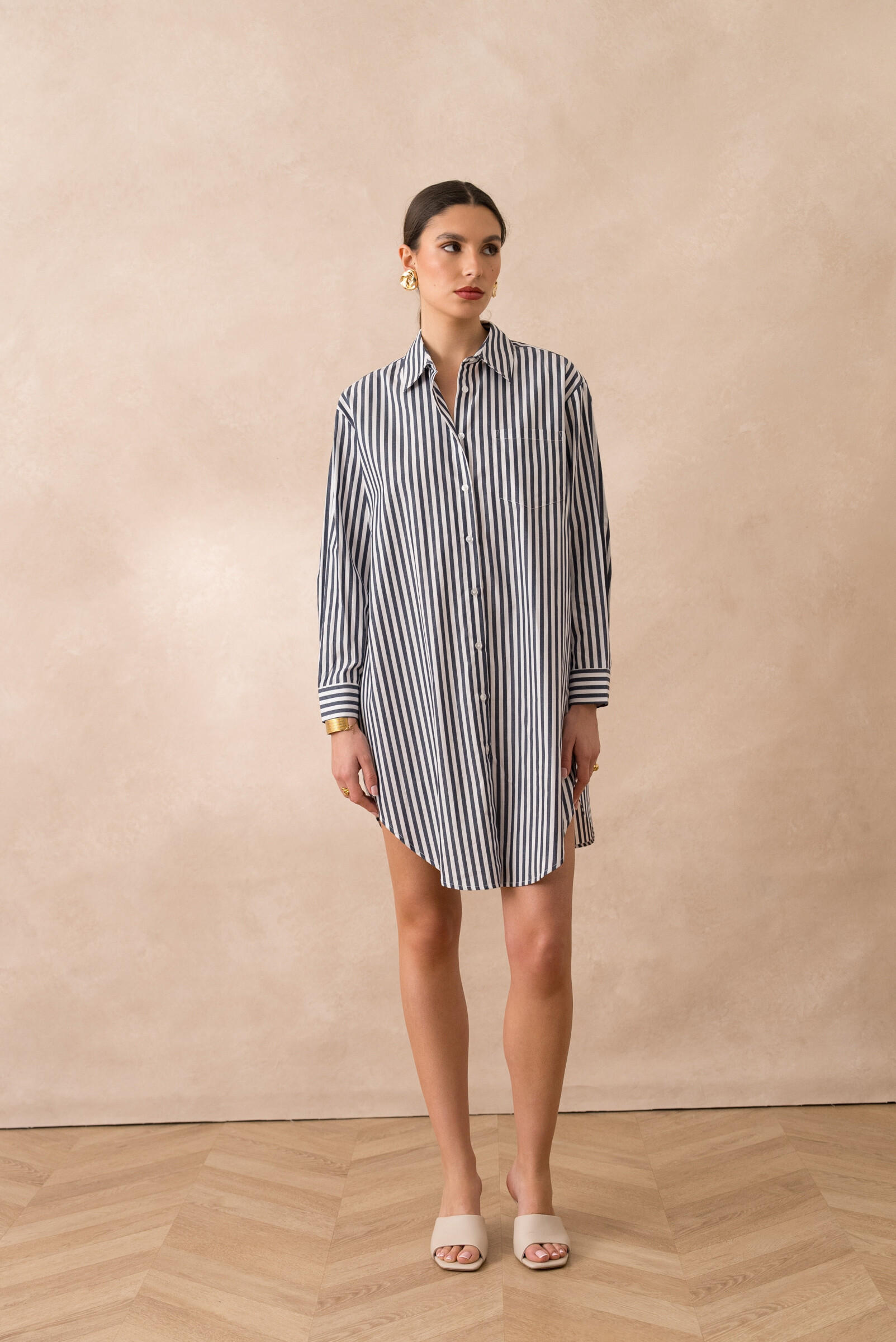 Wholesaler Attentif - Striped cotton dress
