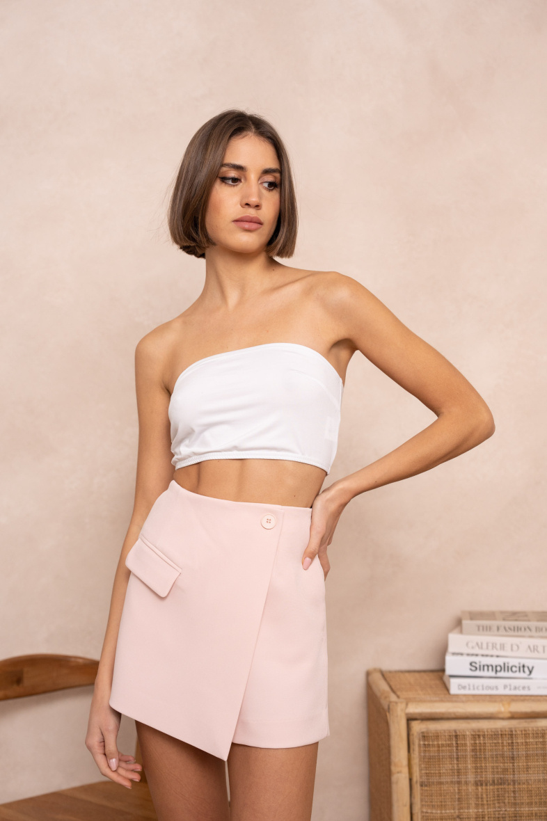 Wholesaler Attentif - High-waisted skirt shorts