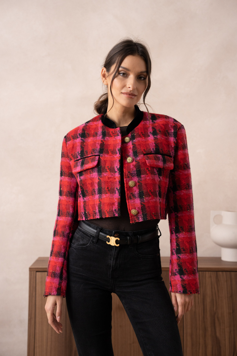 Großhändler Attentif - Gekürzte Tweed-Blazerjacke