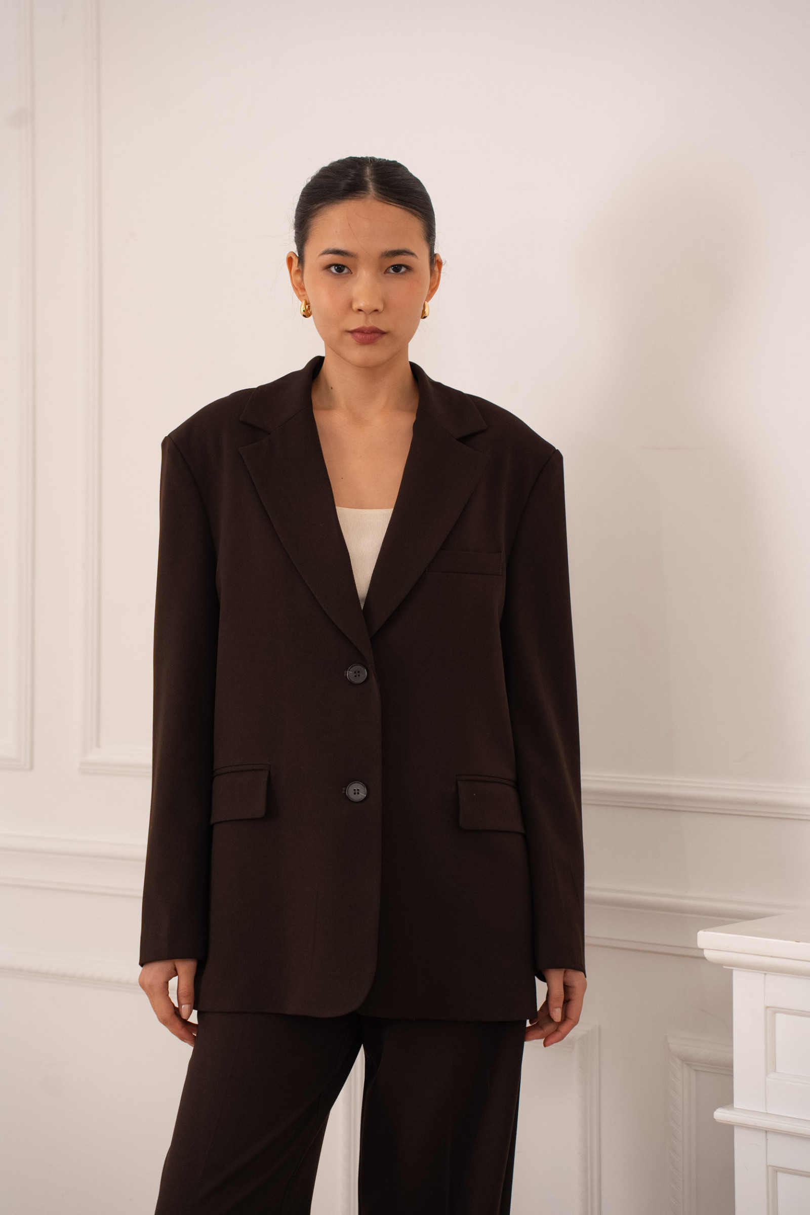 Wholesaler Attentif - Oversized jacket with back opening
