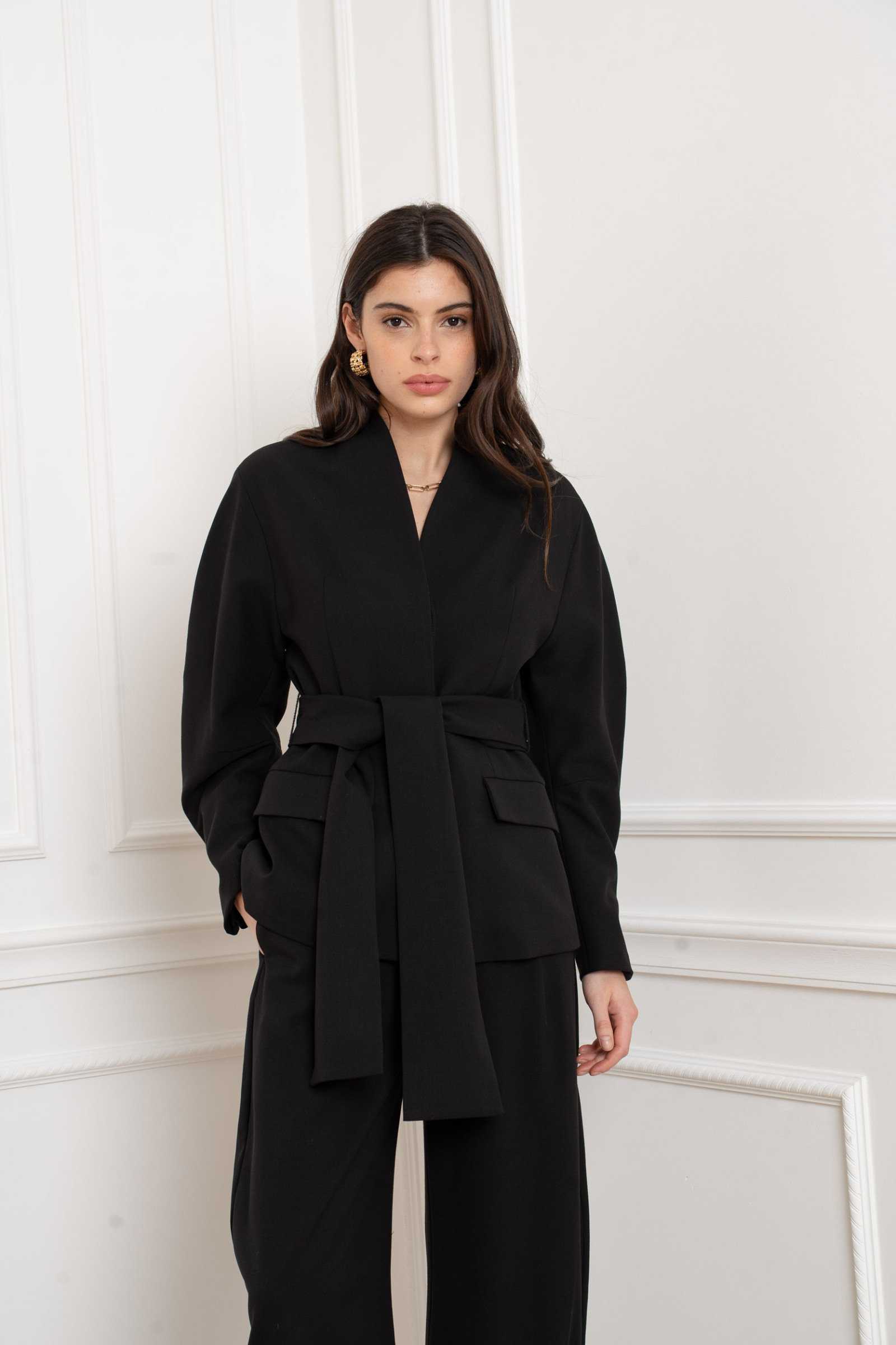 Grossiste Attentif - [Ori] Veste style kimono ceinturée