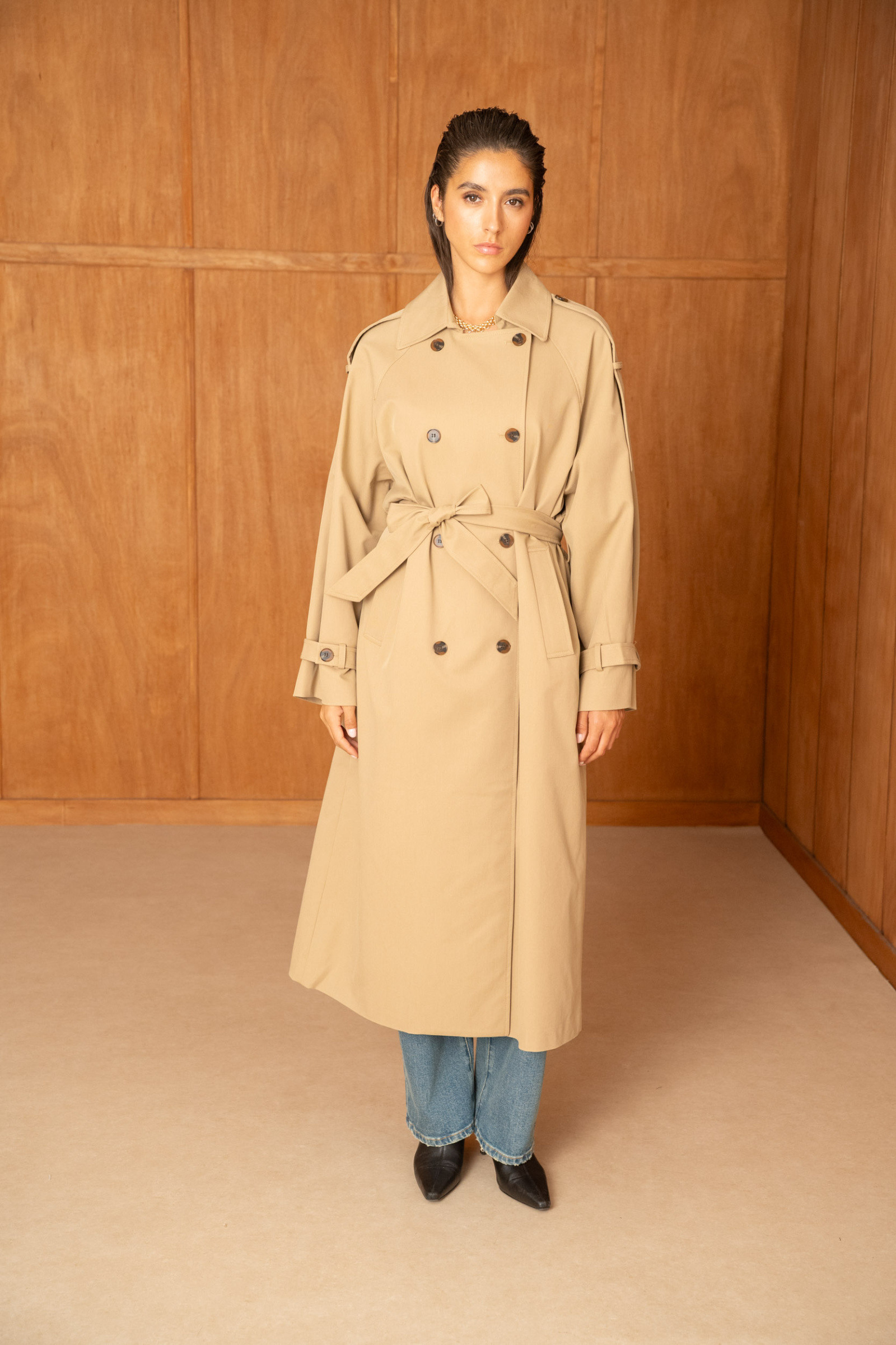 Grossiste Attentif - [Utility] Trench oversize long croisé