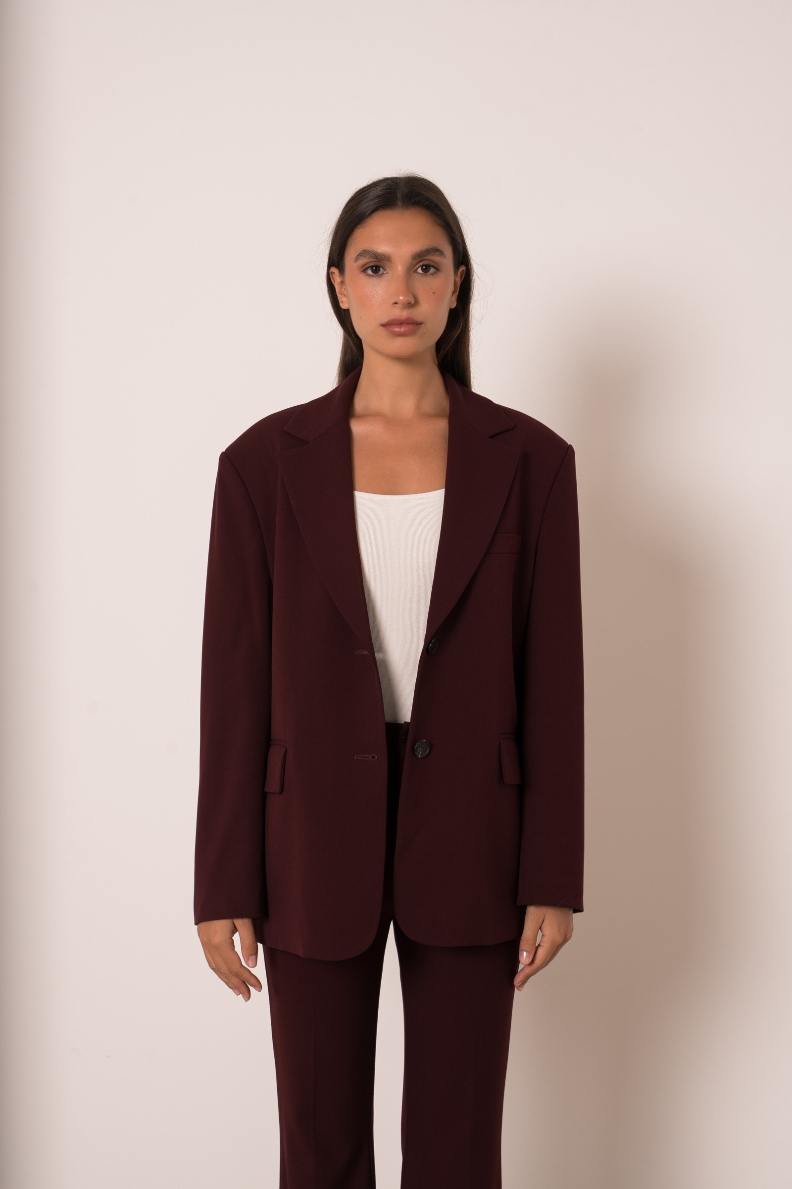 Wholesaler Attentif - [Nikki] Oversized jacket with a masculine flair