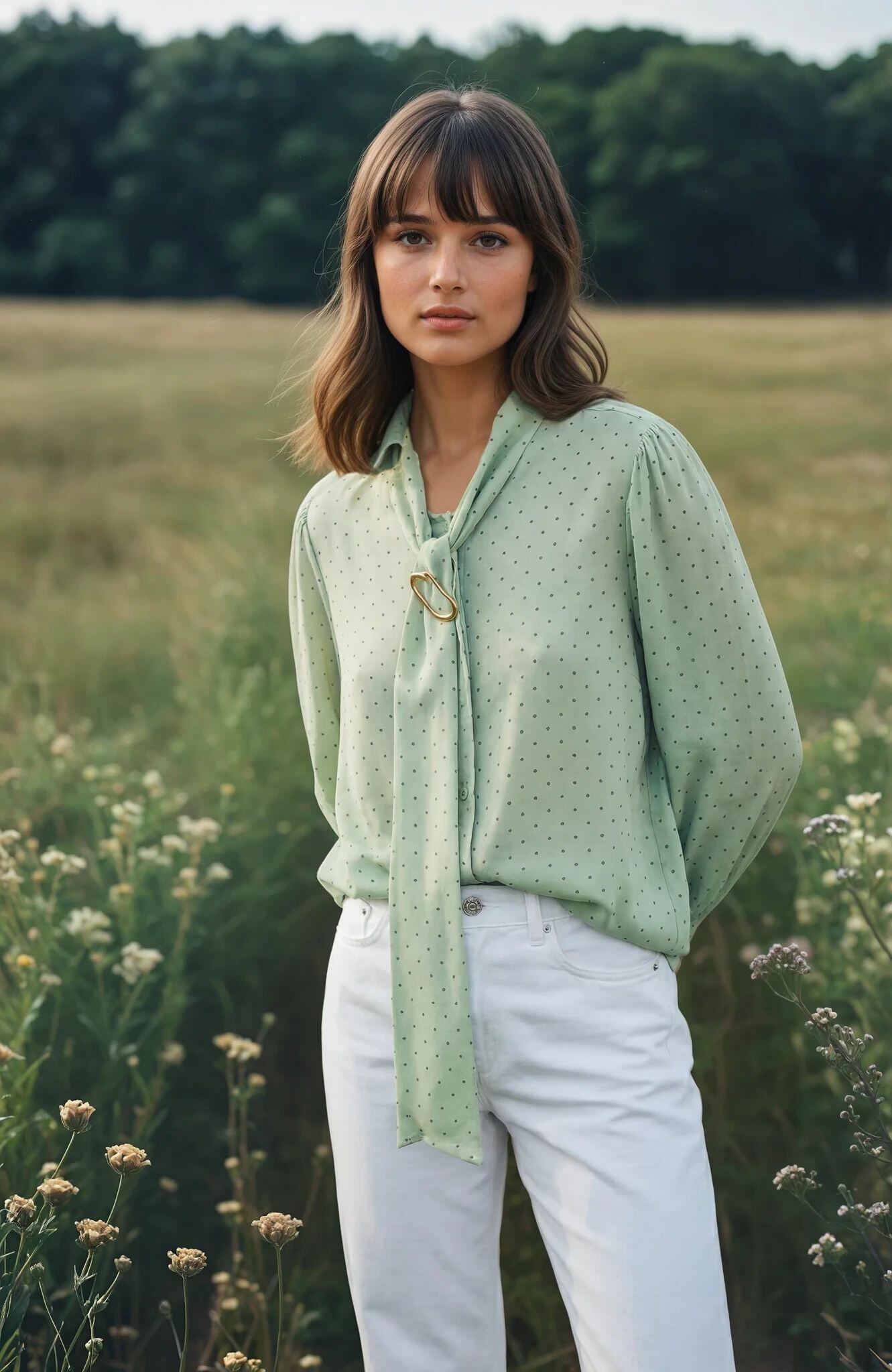 Grossiste Attrait Outlet - Blouse fluide imprimée pois