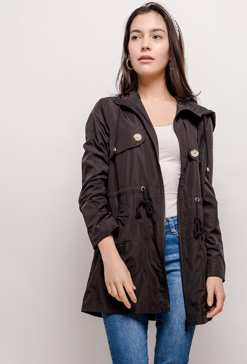 Grossiste Attrait Paris - Veste coupe-vent trench mi-long