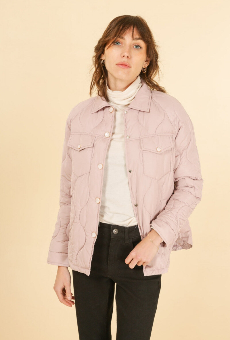 Grossiste Attrait Paris - Doudoune chemise boutons perle