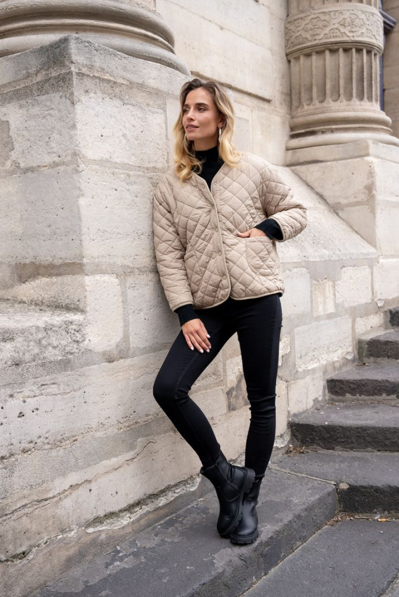 Grossiste Attrait Outlet - Doudoune courte sans col REVERSIBLE