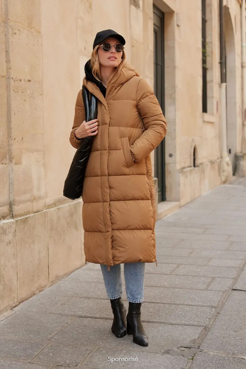 Grossiste Attrait Paris - Doudoune extra longue avec capuche enveloppante