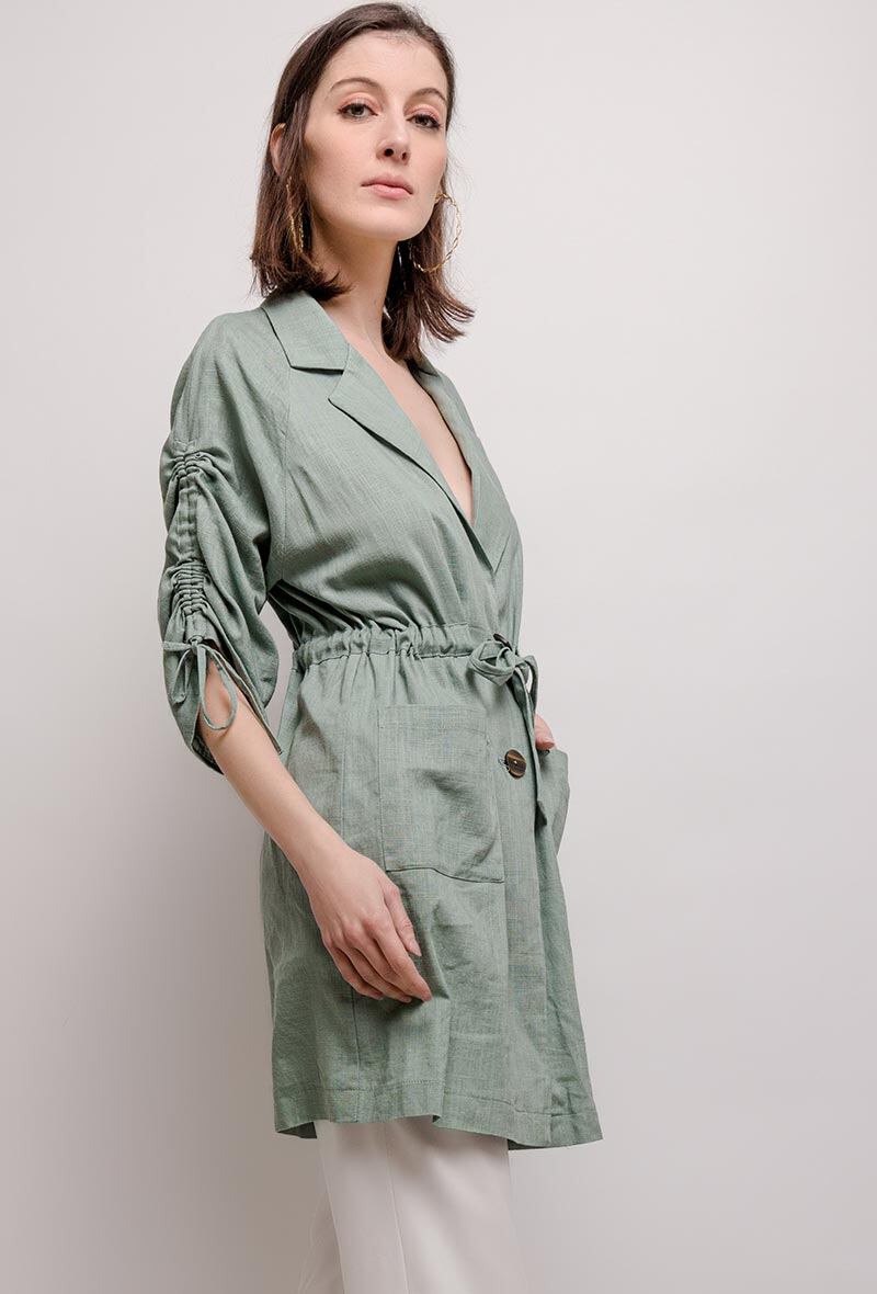 Wholesaler Attrait Paris - Linen blend jacket