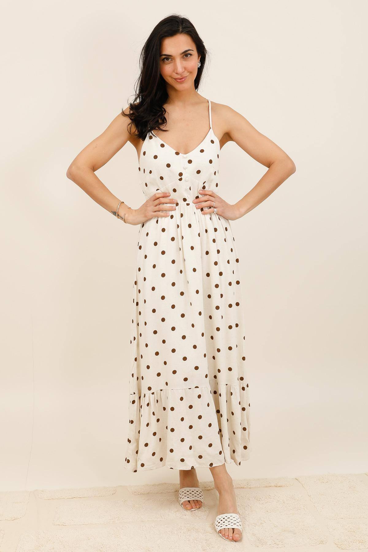 Mayorista Attrait Paris - Vestido largo de lunares
