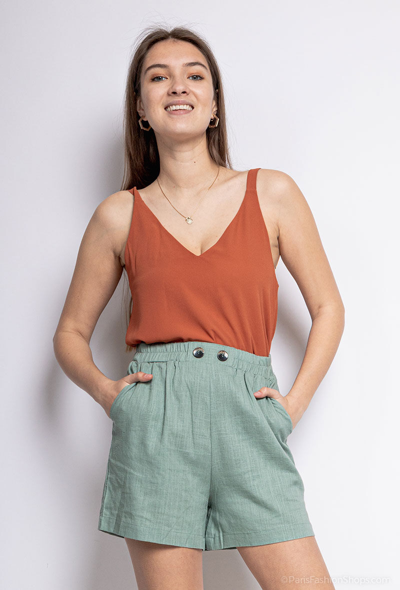 Wholesaler Attrait Paris - Linen blend short