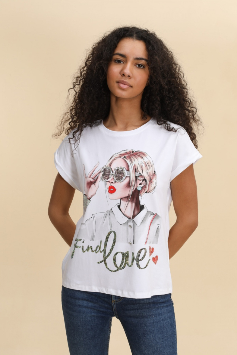 Mayorista Attrait Paris - Camiseta de algodón estampada con imagen de delicioso pastel