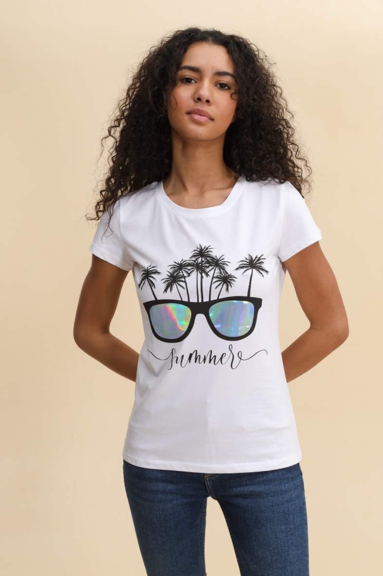 Mayorista Attrait Paris - Camiseta de algodón estampada con imagen de delicioso pastel