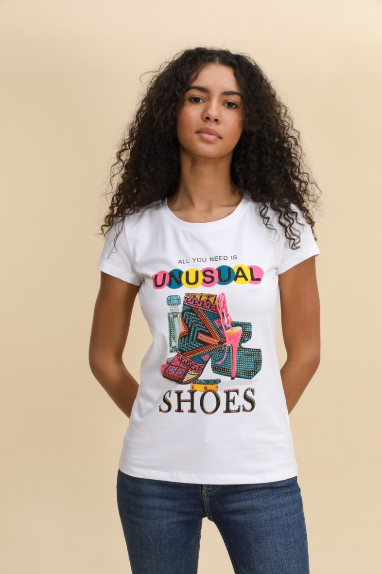 Mayorista Attrait Paris - Camiseta de algodón estampada con imagen de delicioso pastel