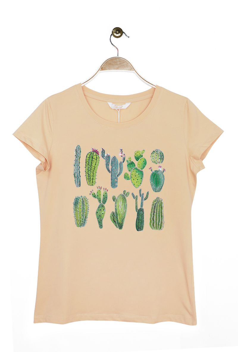 Mayorista Attrait Paris - Camiseta de algodón estampada con imagen de delicioso pastel