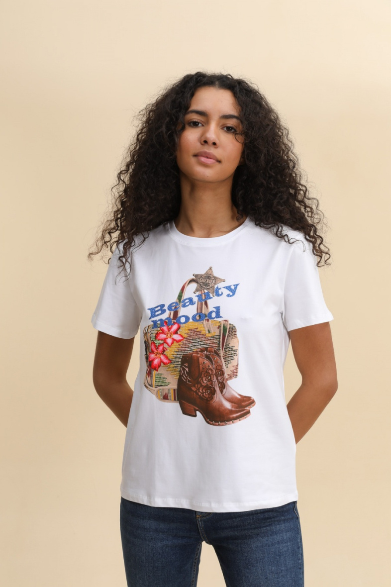 Mayorista Attrait Paris - Camiseta de algodón estampada con imagen de delicioso pastel