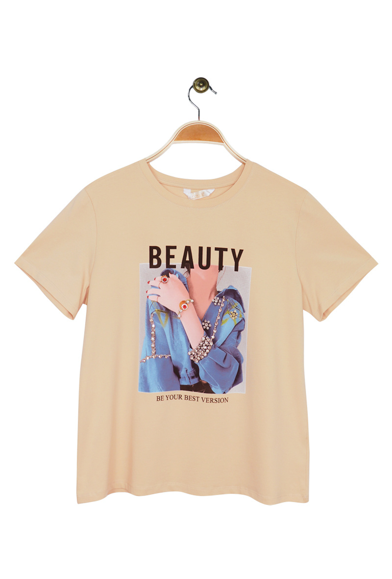 Mayorista Attrait Paris - Camiseta de algodón estampada con imagen de delicioso pastel