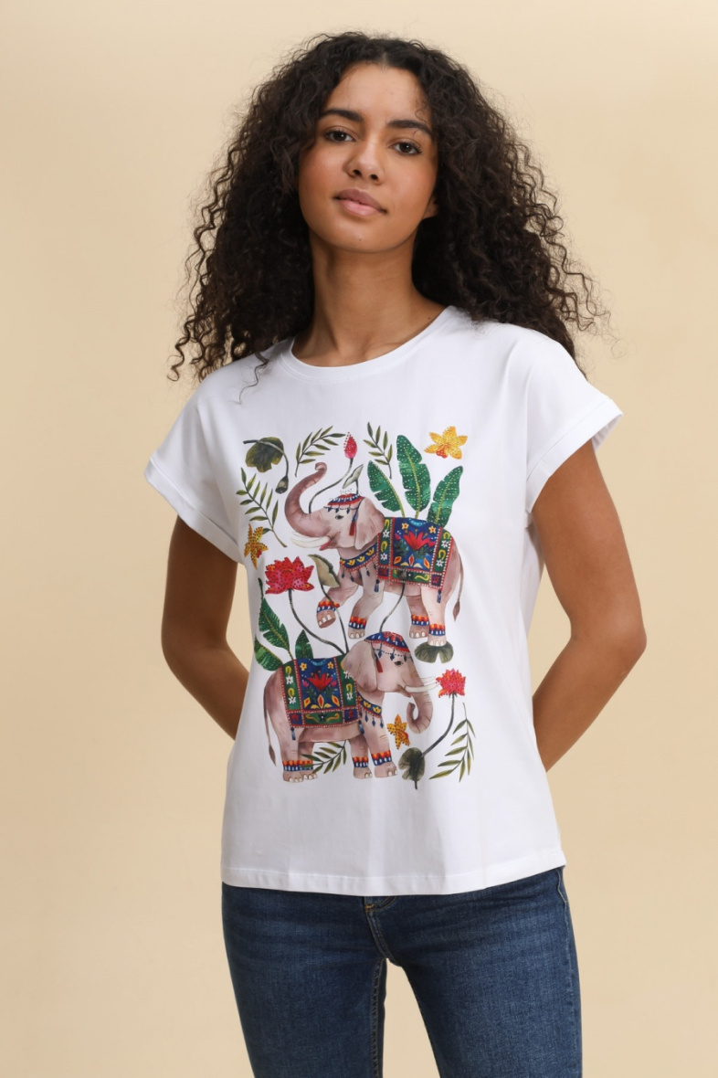 Mayorista Attrait Paris - Camiseta de algodón estampada con imagen de delicioso pastel